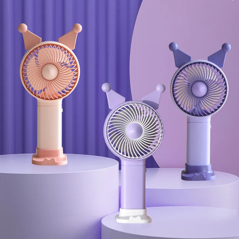 Fancy Style Hand Fan with Mobile Stand