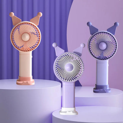 Fancy Style Hand Fan with Mobile Stand