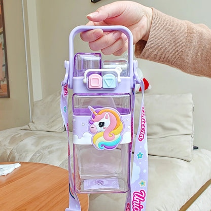 Panda & Unicorn 2-Way Sipper Bottle – Magic Sips in a Cute Bottle