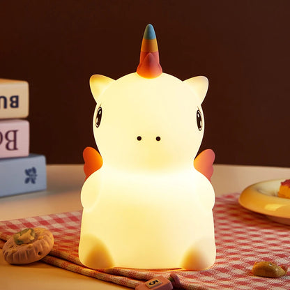 Kawaii Unicorn Silicone Night Light