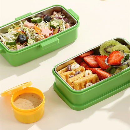 Slato Double Decker Stainless Steel Lunch Box – 2 Compartments