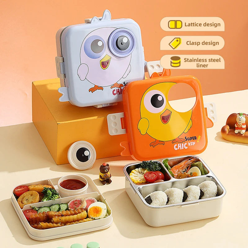 Chickie Chik Steel Lunch Box 3D – Cute, Strong & Snack-Ready