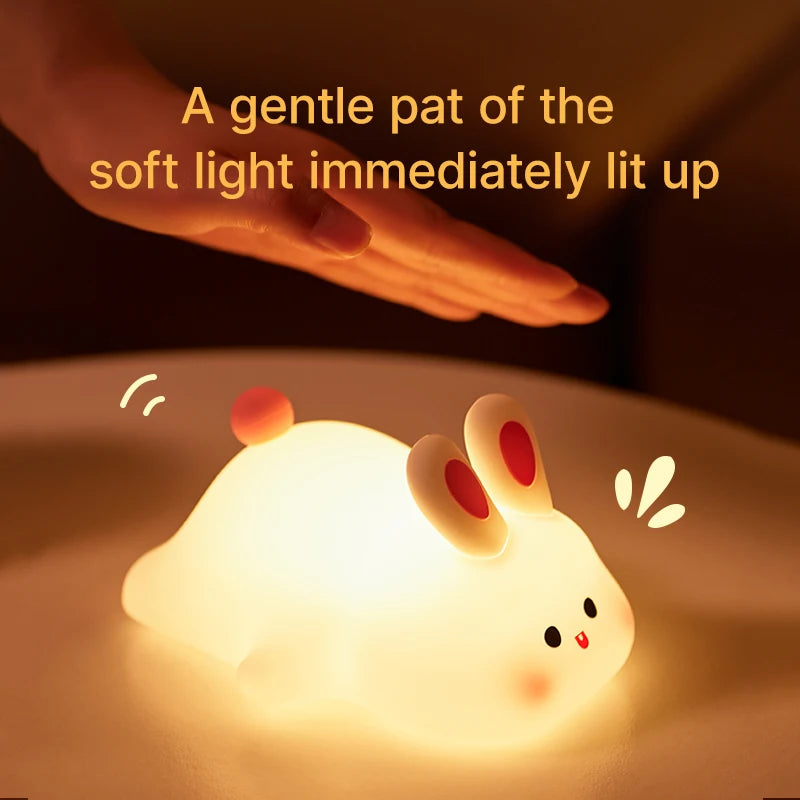 Cute Rabbit Glow Tap Light – Soft Light, Sweet Night
