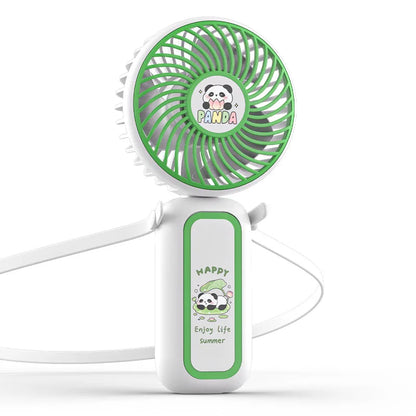 CoolPanda Multi-Angle Hand Fan with Neck Band
