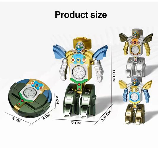 2-in-1 Transformer Fidget Spinner Toy | Transforming Robot Spinner | Stress Relief Finger Spin Toy | Durable ABS Plastic | Fun Gift for Kids & Adults