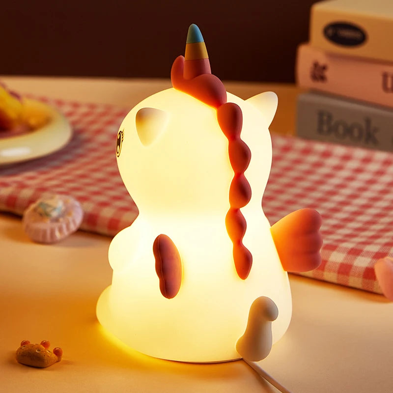 Kawaii Unicorn Silicone Night Light