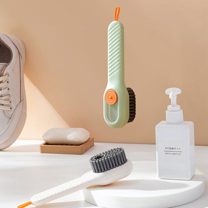 2-Piece Shoe Cleaning Kit – Brush with Liquid Dispenser & Soft Polisher for All Footwear Types