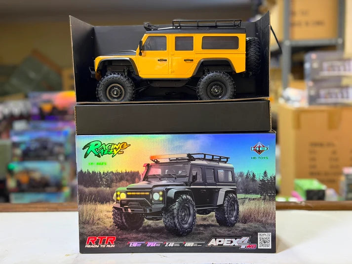 HB-R1607 1:16 Defender RC Rock Climbing Car – 2.4GHz 4WD Off-Road Racing Vehicle, 15KM/H High-Speed with LED Lights