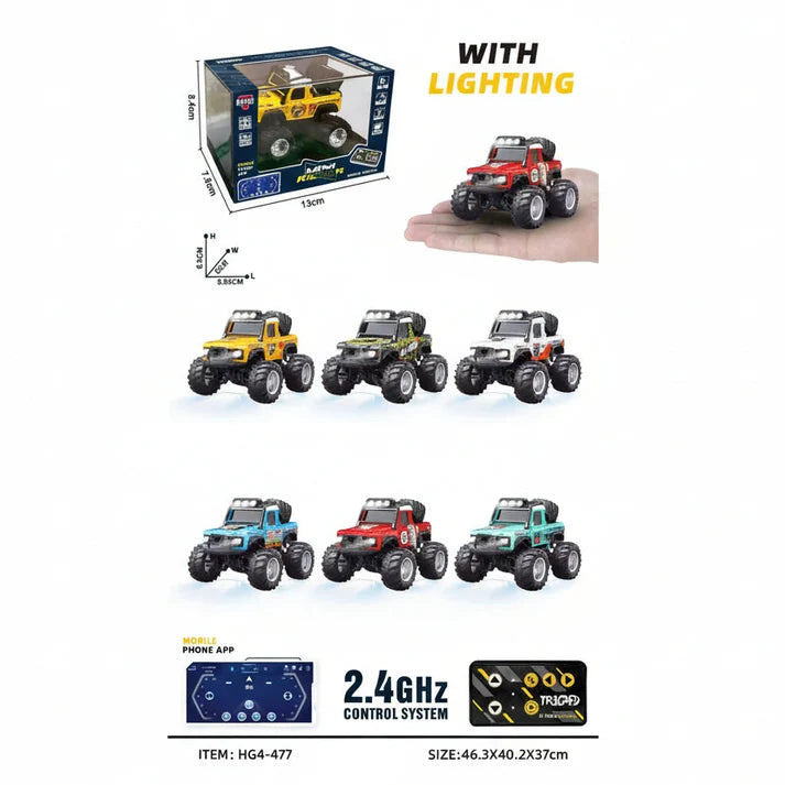 Trasped HG4-477 Monster Truck MINI RC 2.4GHz App Control